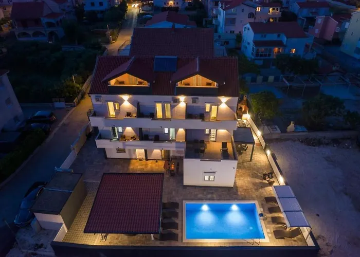 In Okrug Gornji With Sea View, Balcony, Air Conditioning, Wifi 5134-2 公寓 *